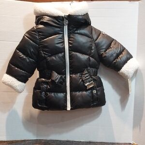 Nordstrom Michael Kors Black Hooded Child's Sherpa Jacket with...NEW
